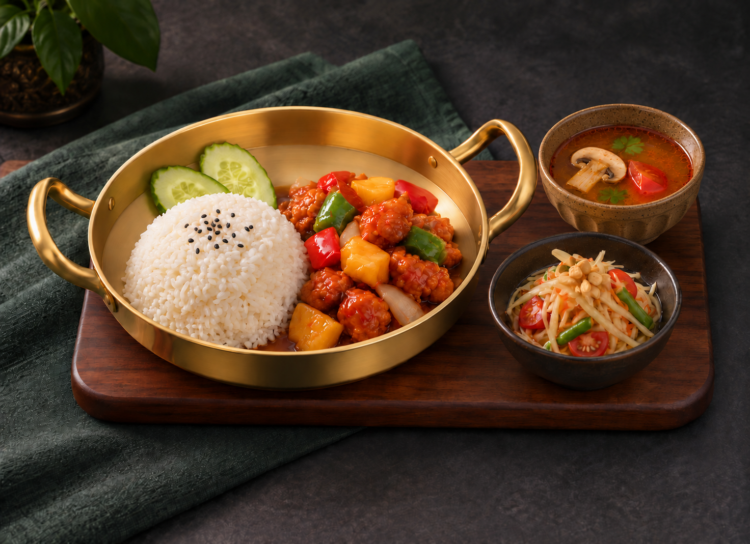 咕噜鸡肉饭 Sweet & Sour Chicken Rice