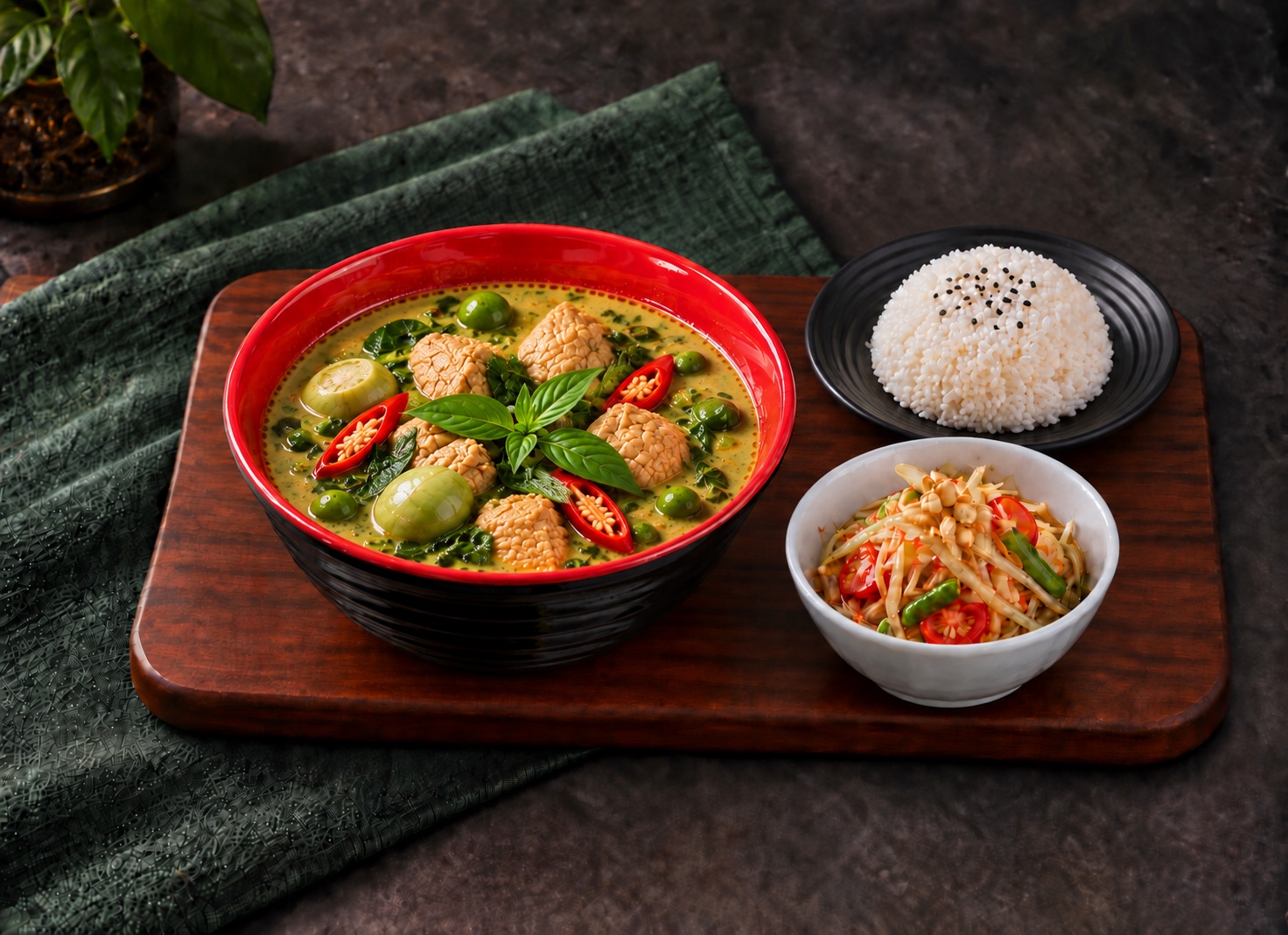 青咖喱鸡肉饭 Green Curry Chicken Rice